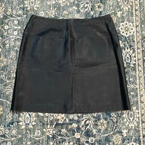 Apostrophe Black Leather Skirt (Size 8)